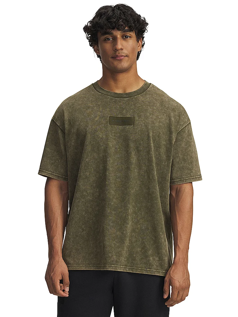UNDER ARMOUR Herren T-Shirt UA Project Rock Heavyweight olive | M — Bild 3